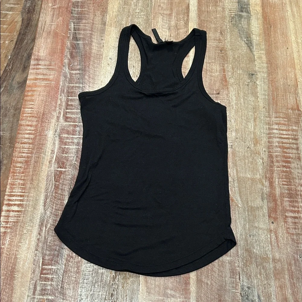 Joe's Jeans Black Scoopneck Racerback Tank - Picture 1 of 5